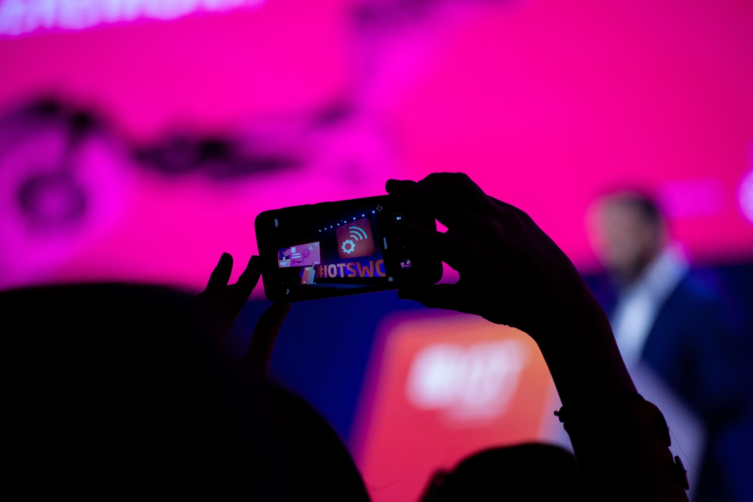 Fotografía del auditorio en el evento IOT Solutions World Congress (IOTSWC) y Barcelona Cyber Security Congress en Fira de Barcelona.