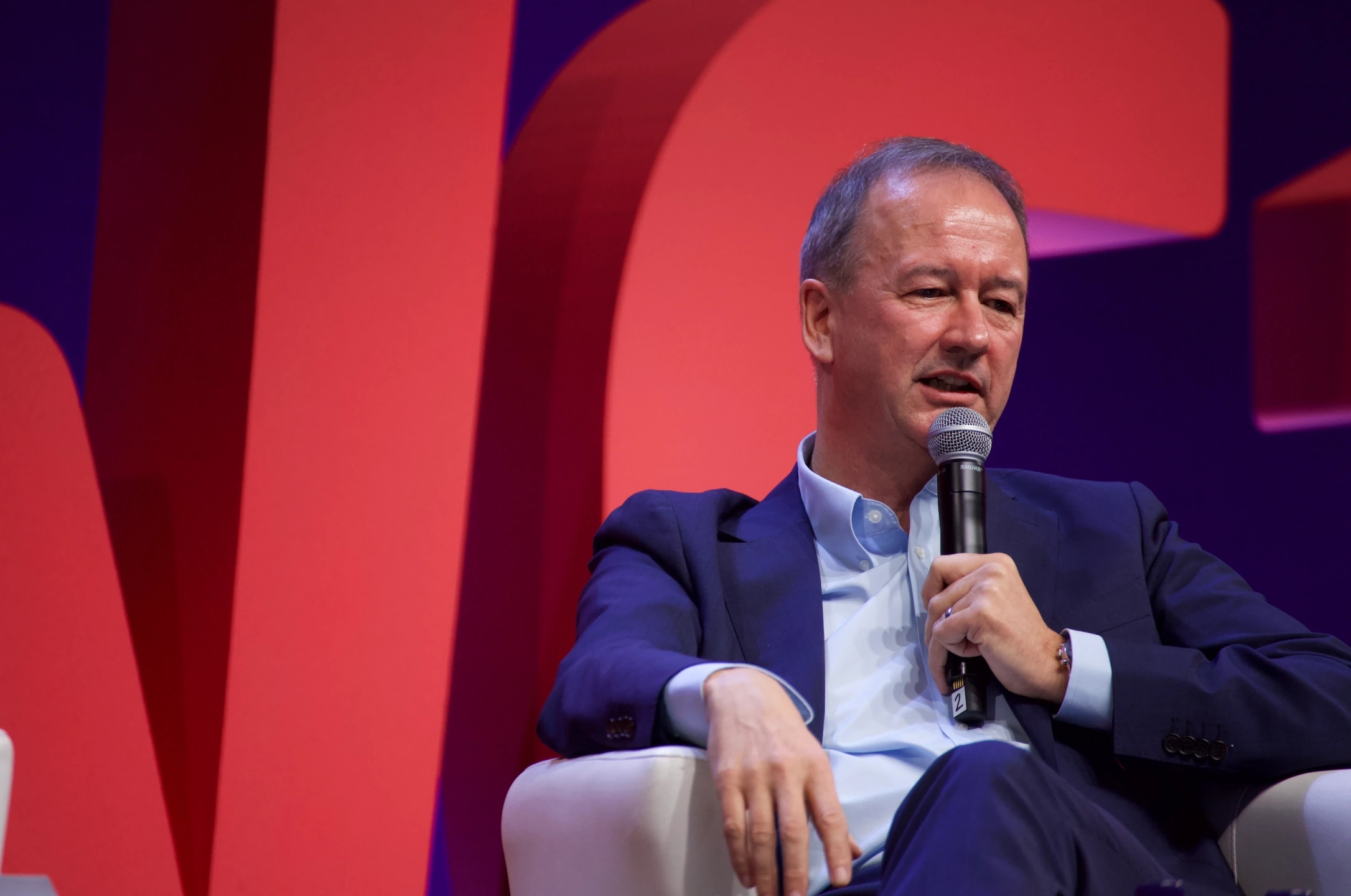 Retrato de Jonathan Neale Chief Operating Officer, McLaren. Fotografía del evento IOT Solutions World Congress (IOTSWC) y Barcelona Cyber Security Congress en Fira de Barcelona.