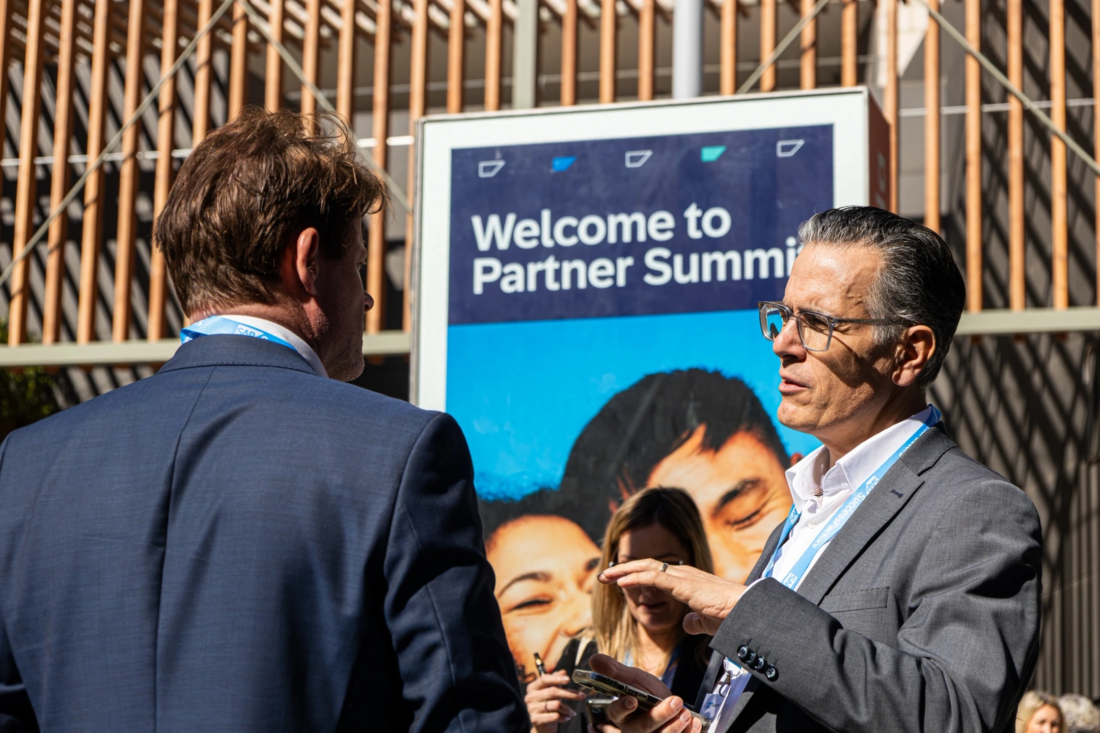 Cartel del evento SAP Partner summit Barcelona 2025 en La illa Diagonal.